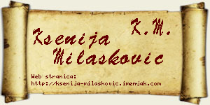 Ksenija Milašković vizit kartica